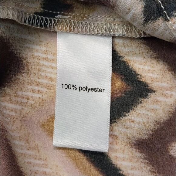 Maurices Striped Top Size Medium Brown Neutral Preppy Career Bohemian - Picture 6 of 8